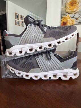 On Running Mens Size 14 Cloudswift Rock Slate Shoes Sneakers Cloudtec Gray